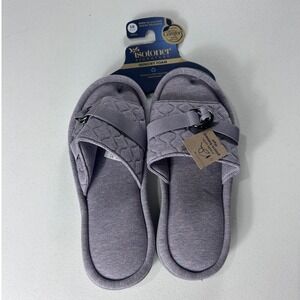 Isotoner Signature Womens Purple Memory Foam Slide Slippers Size Large 8.5-9 NEW
